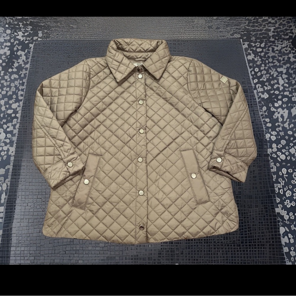 Anne Klein Lion Jacket W/Gorgeous Silver Hardware Signature Snaps Buttons NWT